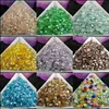 5000 stks zak SS16 4mm 9 Kleur Jelly AB Hars Kristal Steentjes Plaksteen Super Glitter Nail Art Strass bruiloft Decoratie Kralen Non239S