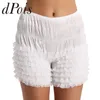 Active Shorts Womens Ruffle Summer Casual Yoga Bloomer Lace Stretch Frilly Knickers Layered Boyshort Femme Woman Dance