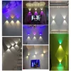 Wandleuchte RGB Modernes Glas Up And Down Sconce LED Innendekoration Beleuchtung Aluminium AC85-265V Korridor TV Hintergrund