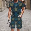 Agasalhos masculinos, camiseta, short, conjunto, hip-hop, retrô, padrão clássico, 2023, pescoço, roupas esportivas, moda, engraçado, casual, roupa de praia, luxo