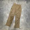 Damen-Hosen, Caprihosen, Designer, Frühjahr/Sommer, neu, große Tasche, Buchstabe, Dreieck, Standard-Arbeitsanzug, weites Bein, groß, stilvoll, FM3B