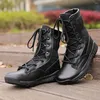 Laarzen CQB.SWAT Summer Field Black Mens Ademend Army Combat Lace-up Mesh Wearable Solid Military Tactical Boot Rain