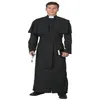 Theme Costume Halloween Role Playing Priest For Male Men's Clothing Cosplay God Long Black Suit Party Costumes2639