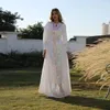 Casual Kleider 2023 Elegante Spitze-up Weiß Muslimischen Modischen Kleid Pailletten Ethnischen Stil Nahen Osten Damen Kleidung