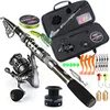 Hengel Reel Combo Sougayilang Hengel en Reel Combo Telescopische hengel Spinning Reel met gratis spoel Vishaken Lure Line Bag Full Kit 230718