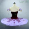 Adult Dark Purple Professional Ballet Tutu Costumes Kids Competition Ballet Platter Tutu Purple Women Classical Costume Tutu Balle229E