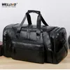 Plunjezakken Retro Lederen Reizen Tote Tassen Mannelijke Weekendtas Heren Grote Capaciteit Handbagage Duffel Handtassen Schoudertas Drop X245C 230719