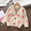 Pullover Menoea Girls Christmas Sweater Sweater Baby Girls Winter Fall Clothes Love Cardigan Warm Warm Knit Sweater Jackets Coat HKD230719