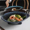 Pratos Japonês Comercial Cerâmica Criativa Forma Especial Utensílios de Mesa para Casa Pratos Personalizados Restaurante Irregular Deep Dis