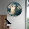 Wall Clocks Sheep Sky White Clouds Clock Modern Design Living Room Decoration Kitchen Silent Home Decor