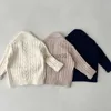 Pull Automne Bébé Unisexe Chandails Manteaux Enfant Enfants 3 Couleurs Tricoté Twist Vêtements Infantile Cardigan HKD230719