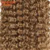 Синтетические парики 22 -дюймовые синтетические волосы натуральные кудрявые волны 2pcs/лоты теплостойкие