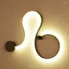 Candeeiros de parede moderno candeeiro de alumínio linha minimalista linha em forma de S corredor corredor LED iluminação interior decoração para quarto sala de estar