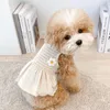 Hundkläder husdjurskläder daisy a-ord spännande klänning för hundkläder katt liten söt tunn vår sommar flicka gåva Yorkshire accessoarer