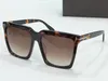 Tom ﾠ Ford Solglasögon TF Glasögon Luxury Man FT0764 Square Frame RealFine888 Designer för 5A Woman With Eyewear Cloth Box FT0676 FT0731 UD5Z