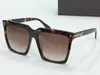 Tom Ford Lunettes de soleil TF Lunettes de luxe Homme FT0764 Cadre carré Realfine888 Designer pour 5A Femme avec boîte en tissu de lunettes FT0676 FT0731 UD5Z