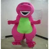 2018 Remise usine Profession Barney Dinosaure Costumes De Mascotte Halloween Dessin Animé Taille Adulte Fantaisie Dress2276