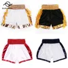 Men's Shorts Thai Boxing Shorts Adult Children's Flat Taekwondo Pants Satin Polyester Blank MMA Relay Men's Taekwondo Training Pants 230718