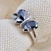 Cluster Rings 2023 Trend Simple Black Zircon Butterfly Women's Bague Femme Women Jewelry Bijoux Bijouterie Female Engagement Ring Cute