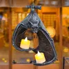 Castiçais decorativos bastão castiçal realista distintivo acessório de Halloween candelabro lâmpada suprimentos para festa decoração de casa