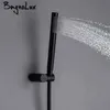 Bagnolux Copper Matter Black Round Handheld Shower Head PVC Slangkontakt Justerbar vägghållare Badrum Accessorries H12092963