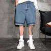 Jeans pour hommes été japonais Streetwear à la mode Jorts hommes vêtements Harajuku décontracté Denim Cargo Shorts mode coréenne Vintage bleu mâle