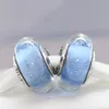 925 Sterling Silver Lampwork Cinderella's Signature Color Fluorescence Murano Glass Charm Beads Fit EuropeanStyle Charm Jewel277N