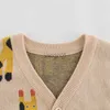 Pullover 27kids Boys Baby Cardigan Giraffe Knitted Sweater Kids Winter Clothes Children's Knitwear Sweaters Outerwear Pullovers 2-9 years HKD230719