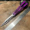 Theone Basilisk Balisong Butterfly Trainer Trainer Nóż One Channel 7075 Aluminium Hanldle System tulei