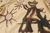 القمصان غير الرسمية للرجال Khaki Cactus Jack Painter الرسوم المتحركة غرافيتي الرجال نساء جودة عالية زر حتى طوق انخفاض الأكمام 230718