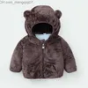 Płaszcz słodki odwracalny pluszowy zimowy ciepły kurtka odpowiednia dla dziewcząt i chłopców 7-kolorowy prezent urodzinowy Z230719
