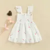 女の子のドレスma baby 6m-4y幼児の子供の女の子の花のドレスの袖なしのフリルaラインドレス夏の衣装