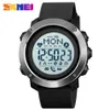 MEN Digital Sport Calorals Watches Notometer Weather LEG Watch Please Pedious Compass Compass Mileage Metronome Clock244W