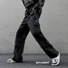 Men's Pants Hip Hop Tools Men Multi Pockets Cargo Women Famous Street Clothes Traditional Straight Loose Running Overa