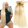 Gaga queen 613 Bundles de cheveux raides brésiliens 613 Bundles de cheveux humains blonds 100% Extensions de cheveux 3 Bundles248i