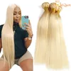 Gaga queen 613 feixes de cabelo liso brasileiro 613 feixes de cabelo humano loiro 100% extensões de cabelo 3 feixes248i