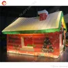 Gruta de Papai Noel inflável 4x3x3mh com luz e uma placa de dardo inflável de 3m de altura com iluminação led e ventilador com porta2295