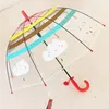 Parapluies Enfants Transparent Parapluie Dessin Animé Mignon Automatique Garçon Et Fille Version Ins Long Manche Vent En Plein Air Cadeau