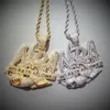 Hip Hop lodowe bez szczurów dozwolone naszyjnik złota srebrna platowana męska biżuteria 2972