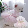 Hondenkleding Chic Sweet Cat Princess Tulle Zoom Dress Skin-touch Puppy Pet Wedding Supplies