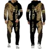 Agasalhos masculinos Cool Lion estampa 3D moletom conjunto de calças casual com capuz roupas esportivas roupas da moda femininas versáteis