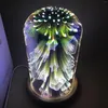 Luci notturne 3D Colorful Magic Creative Glass Lamp Home Decor Desk Camera da letto romantica Luce da comodino