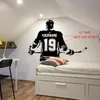 Adesivi murali Adesivo in vinile per hockey Nome personalizzato Decalcomania per hockey Hockey Decorazioni per pareti Numeri A1-047 Carta ROWNOCEAN Modern Ice Scegli nome e maglia 230718