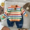 Pullover Fall Toddler Sweater Boys Girls Winter Clothes Autumn New Warm Pullover Top Long Sleeve Sweater Girl Fashion Knit Sweater 1-5Y HKD230719