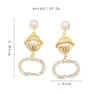 Boucles d'oreilles à tige Plaqué or Marque Designers Lettres Stud Clip Eardrop Rond Géométrique Célèbre Femmes Cristal Strass Métal Boucle D'oreille De Mariage Bijoux De Fête