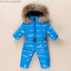 Moletons com capuz novo inverno russo jaqueta de pato para baixo para meninos crianças grossas ternos de esqui para meninas bodysuit bebê casaco de neve casaco infantil casaco à prova d'água Z230720