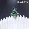 Wedding Rings Amazing Green Cubic Zircon Engagement For Women Fashion Silver Color Finger Ring Bride Party Gifts Luxury Jewelry