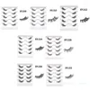 False Eyelashes 10 Pairs Half Lashes Natural Look Cat Eye Fluffy 3D Faux Mink Wispy 14mm Fake