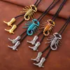 Bolo Ties 3D three-dimensional scorpion bolo tie pendant equestrian shirt accessories American western cowboy style tie HKD230719