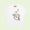 23SS NEW Woman Men's Solid T-Shirts High End Limited Classic Hand Painted Cartoon Duck Printing Tee Summer Beach Breatble Fashion Street Kort ärm TJAMMTX347